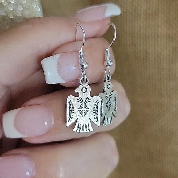 THUNDERBIRD CHARM EARRINGS - Picture 3 of 5